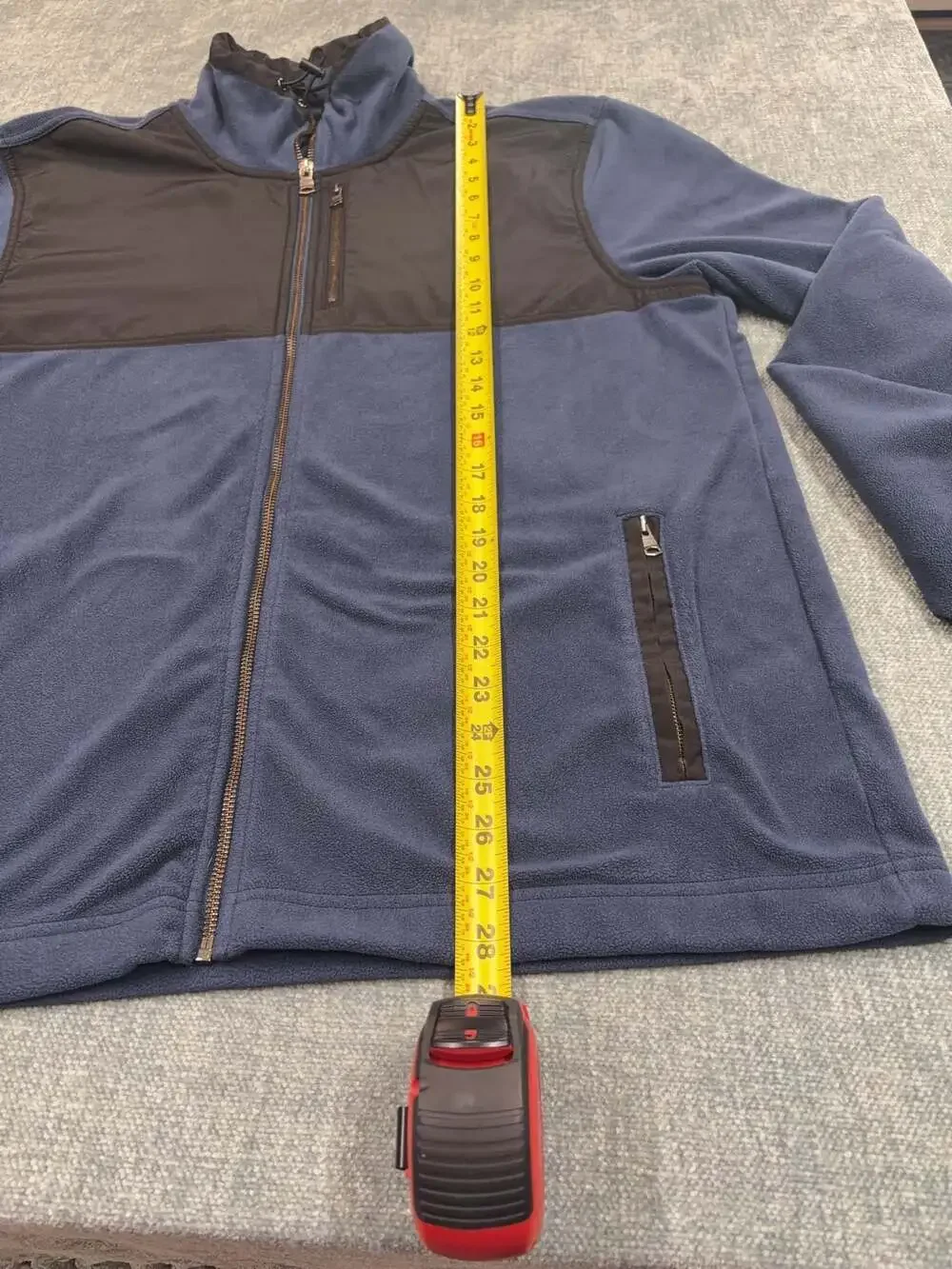 Banana Republic Full Zip Fleece Jacket Blue Men's XL